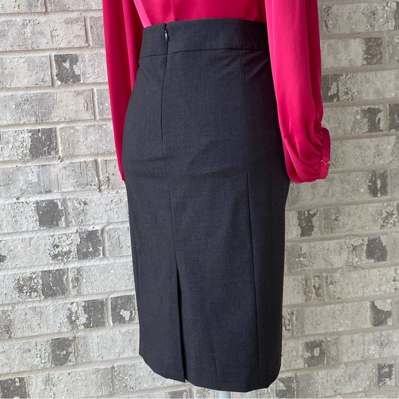 Calvin Klein charcoal grey rayon blend pencil skirt - Picture 5 of 13